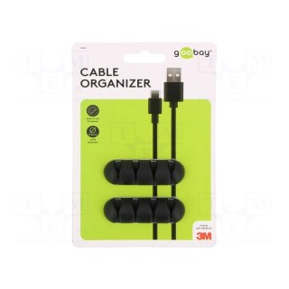 Set of clips | black | Cable P-clips | 2pcs | 6.2mm