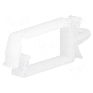 Snap handle | polyamide | natural | UL94V-2 | Mounting hole: Ø4.8mm