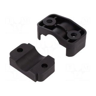 Fixing clamp | Cable P-clips | ØBundle : 17÷27mm | polyamide | black