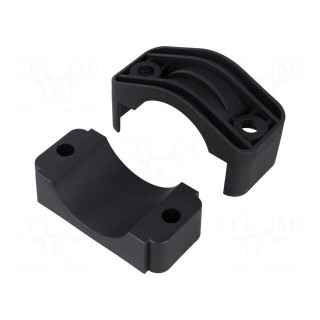 Fixing clamp | Cable P-clips | ØBundle : 47÷73mm | polyamide | black