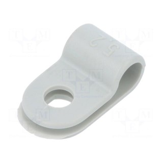 Fixing clamp | Cable P-clips | ØBundle : 5.2mm | W: 10mm | polyamide