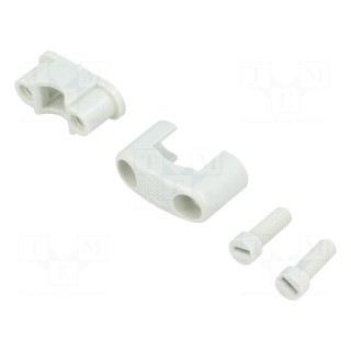 Fixing clamp | Cable P-clips | ØBundle : 6÷17mm | W: 14mm | light grey
