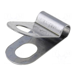Fixing clamp | for shielded cables | ØBundle : 3mm | A: 17.2mm