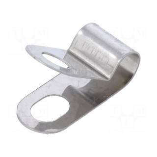 Fixing clamp | for shielded cables | ØBundle : 4.8mm | A: 17.9mm