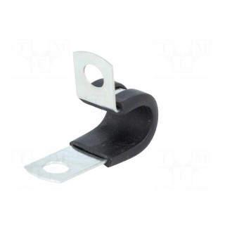 Fixing clamp | ØBundle : 11.1mm | W: 12.7mm | steel