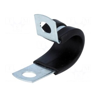 Fixing clamp | ØBundle : 12.7mm | W: 12.7mm | steel