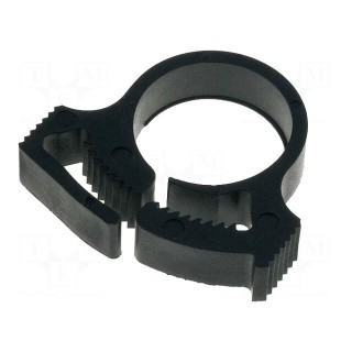 Fixing clamp | ØBundle : 13.1÷15mm | W: 16.7mm | polyamide | black