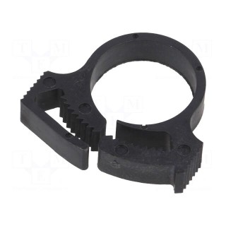 Fixing clamp | ØBundle : 14.5÷16.6mm | W: 17.6mm | polyamide | black