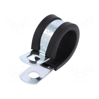 Fixing clamp | ØBundle : 19÷20.6mm | W: 13mm | steel | SL | W1 | DIN 3016