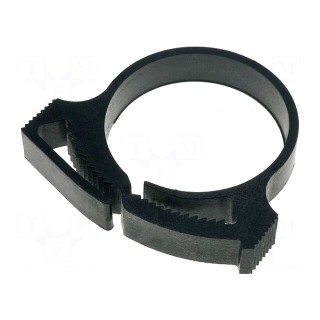 Fixing clamp | ØBundle : 25.8÷29.2mm | W: 7.4mm | polyamide | black
