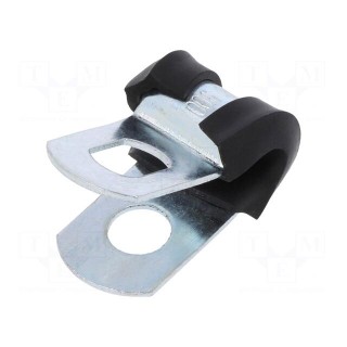 Fixing clamp | ØBundle : 3.2÷4.8mm | W: 13mm | steel | SL | W1 | DIN 3016