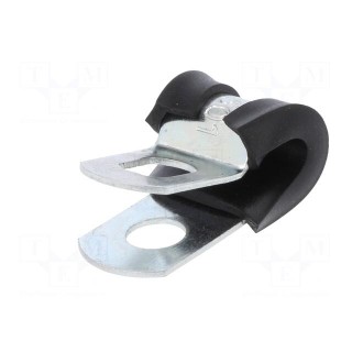 Fixing clamp | ØBundle : 4.8÷6.4mm | W: 13mm | steel | SL | W1 | DIN 3016