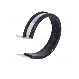 Fixing clamp | ØBundle : 51÷54mm | W: 13mm | steel | Ømount.hole: 6.5mm