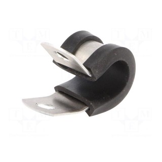 Fixing clamp | ØBundle : 9.5mm | W: 12.7mm | aluminium