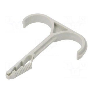 Holder | Cable P-clips,for braids,protective tubes | light grey