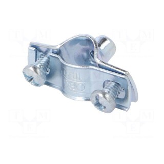 T-bolt clamp | 10÷12mm | steel | Plating: zinc | industrial | Hole: M6