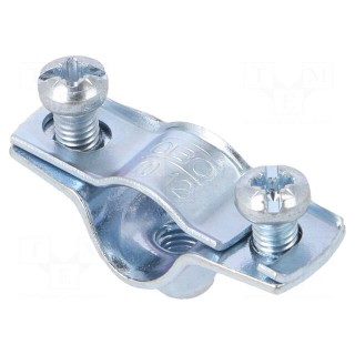 T-bolt clamp | 10÷12mm | steel | Plating: zinc | industrial | Hole: M6