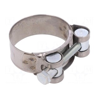 T-bolt clamp | W: 20mm | Clamping: 10÷43mm | chrome steel AISI 430