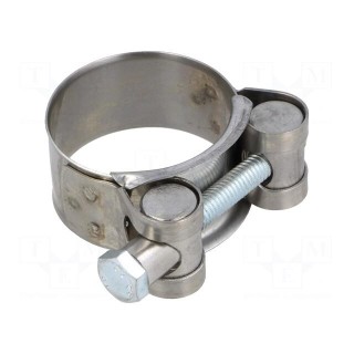 T-bolt clamp | W: 20mm | Clamping: 32÷35mm | chrome steel AISI 430 | S