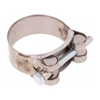 T-bolt clamp | W: 22mm | Clamping: 44÷47mm | chrome steel AISI 430