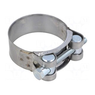 T-bolt clamp | W: 22mm | Clamping: 48÷51mm | chrome steel AISI 430