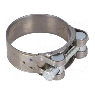 T-bolt clamp | W: 22mm | Clamping: 52÷55mm | chrome steel AISI 430