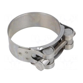 T-bolt clamp | W: 22mm | Clamping: 52÷55mm | chrome steel AISI 430