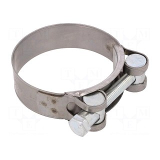 T-bolt clamp | W: 22mm | Clamping: 60÷63mm | chrome steel AISI 430 | S