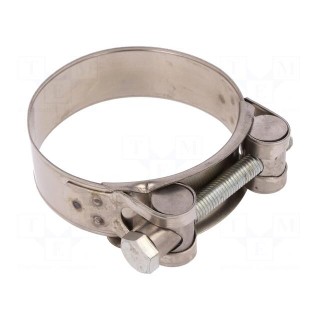 T-bolt clamp | W: 24mm | Clamping: 65÷70mm | chrome steel AISI 430