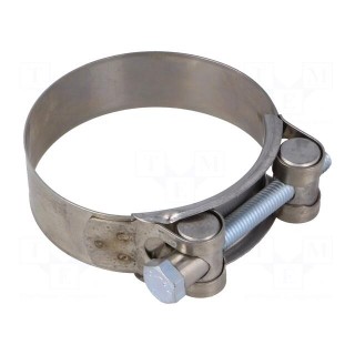 T-bolt clamp | W: 24mm | Clamping: 68÷73mm | chrome steel AISI 430