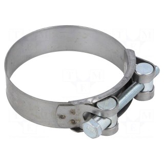 T-bolt clamp | W: 24mm | Clamping: 80÷85mm | chrome steel AISI 430