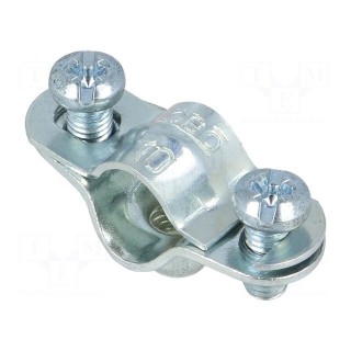 T-bolt clamp | W: 36mm | Clamping: 9÷10mm | steel | Plating: zinc