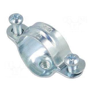 T-bolt clamp | W: 52mm | Clamping: 24÷26mm | steel | Plating: zinc