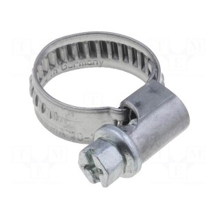 Worm gear clamp | 10÷16mm | steel | Plating: zinc