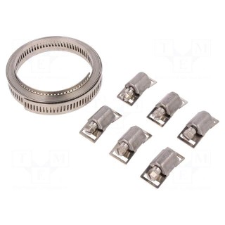 Worm gear clamp | W: 14mm | chrome steel AISI 430 | EB | W4