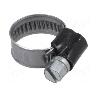 Worm gear clamp | W: 9mm | Clamping: 11÷17mm | steel | ST | W1 | DIN 3017