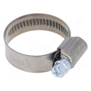Worm gear clamp | W: 9mm | Clamping: 20÷32mm | chrome steel AISI 430