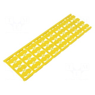 Label | 7÷40mm | polyamide 66 | yellow | -40÷100°C | cable ties | H: 24mm