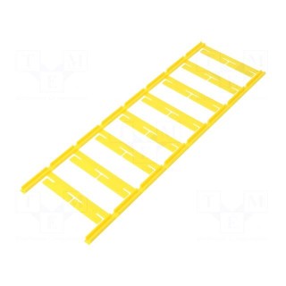 Label | polyamide 66 | yellow | -40÷100°C | slide | UL94V-2 | W: 6mm