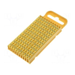 Markers for cables and wires | 4.3÷5.3mm | polyamide | yellow