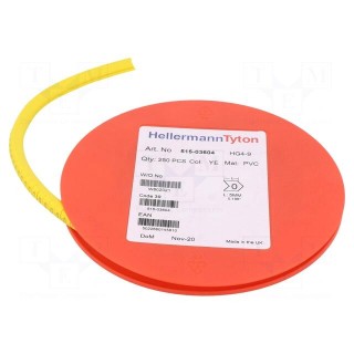 Markers | Marking: 0 | 4÷9mm | PVC | yellow | -65÷105°C | leaded | HGDC4-9
