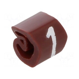 Markers | Marking: 1 | 1.3÷3mm | PVC | brown | -30÷80°C | leaded | CLI C