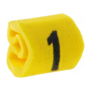 Markers | Marking: 1 | 1÷3mm | PVC | yellow | -65÷105°C | leaded | HGDC1-3
