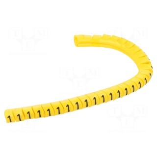 Markers | Marking: 1 | 2.5÷5mm | PVC | yellow | -30÷60°C | leaded | PA-1