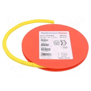 Markers | Marking: 1 | 4÷9mm | PVC | yellow | -65÷105°C | leaded | HGDC4-9