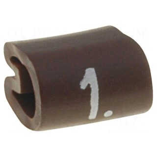 Markers | Marking: 1 | 2.9÷4.7mm | PVC | brown | -45÷70°C | leaded