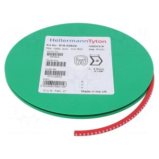 Markers | Marking: 2 | 2÷5mm | PVC | red | -65÷105°C | leaded | HGDC2-5