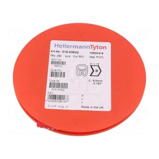 Markers | Marking: 2 | 4÷9mm | PVC | red | -65÷105°C | leaded | HGDC4-9