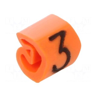 Markers | Marking: 3 | 1.3÷3mm | PVC | orange | -30÷80°C | leaded | CLI C