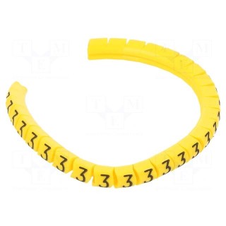Markers | Marking: 3 | 1.3÷3mm | PVC | yellow | -30÷60°C | leaded | PA-02